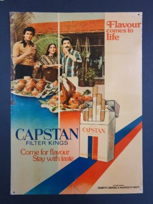 tin, sign, capstan, cigarette, indian, vintage, item, capstan cigarette, come, for, flavour, stay, with, taste, come for flavour, stay with taste