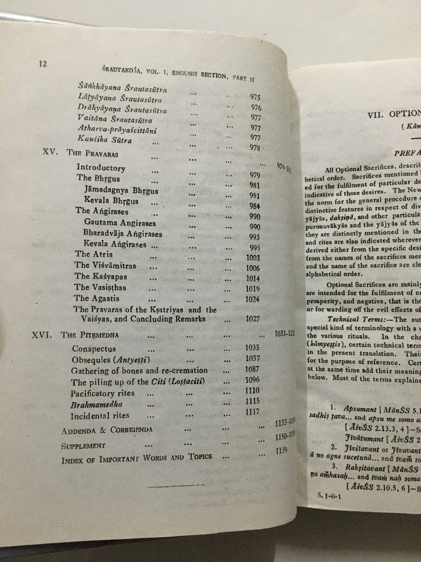 Srautakosa / English Section : Encyclopaedia Of Vedic Sacrificial Ritual. Volume 1 Part 2. English Section - Image 7