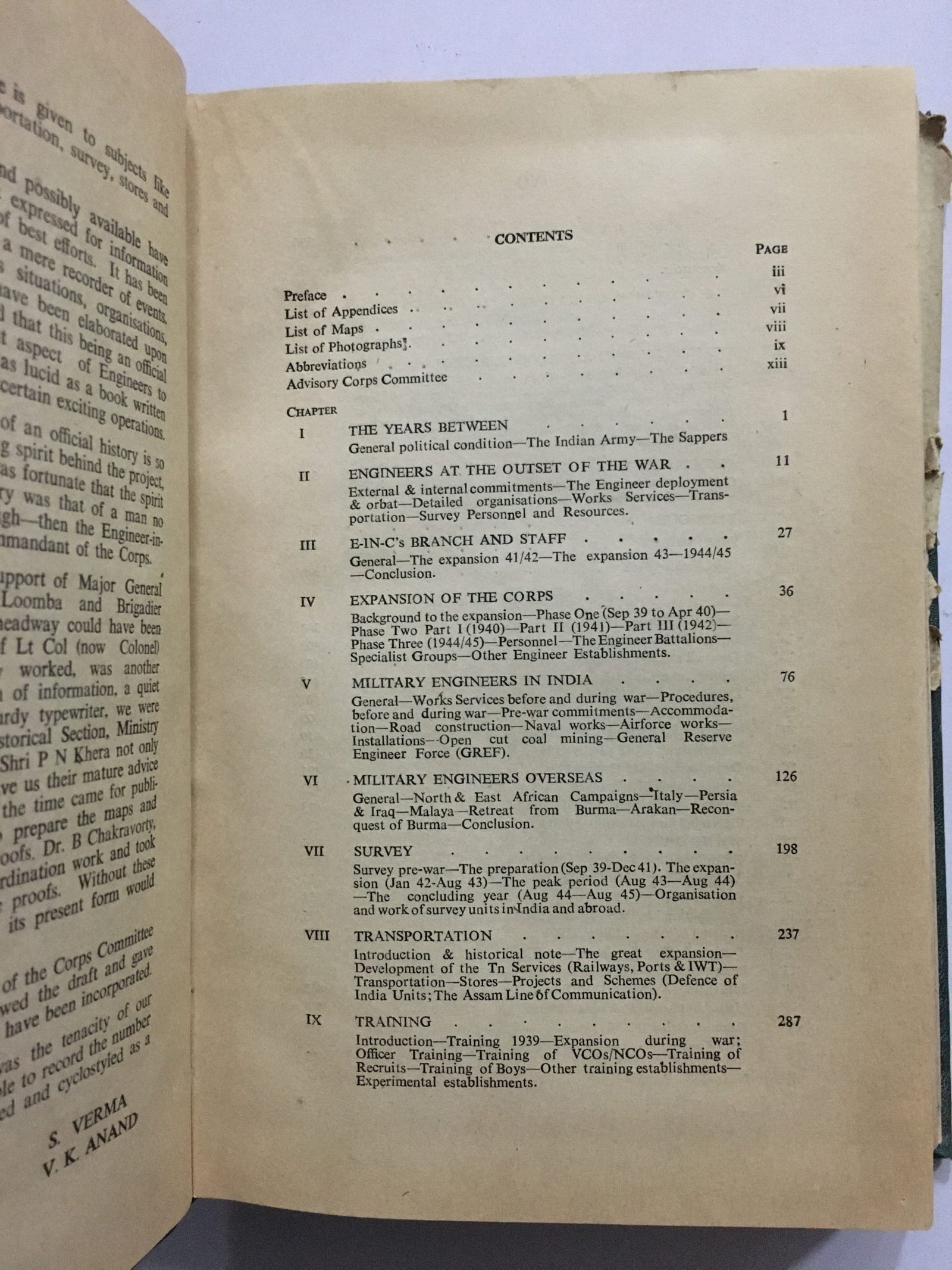 Verma, Major S & Anand, Major V.K: The Corps Of Indian Engineers. 1939- 1947 - Image 3