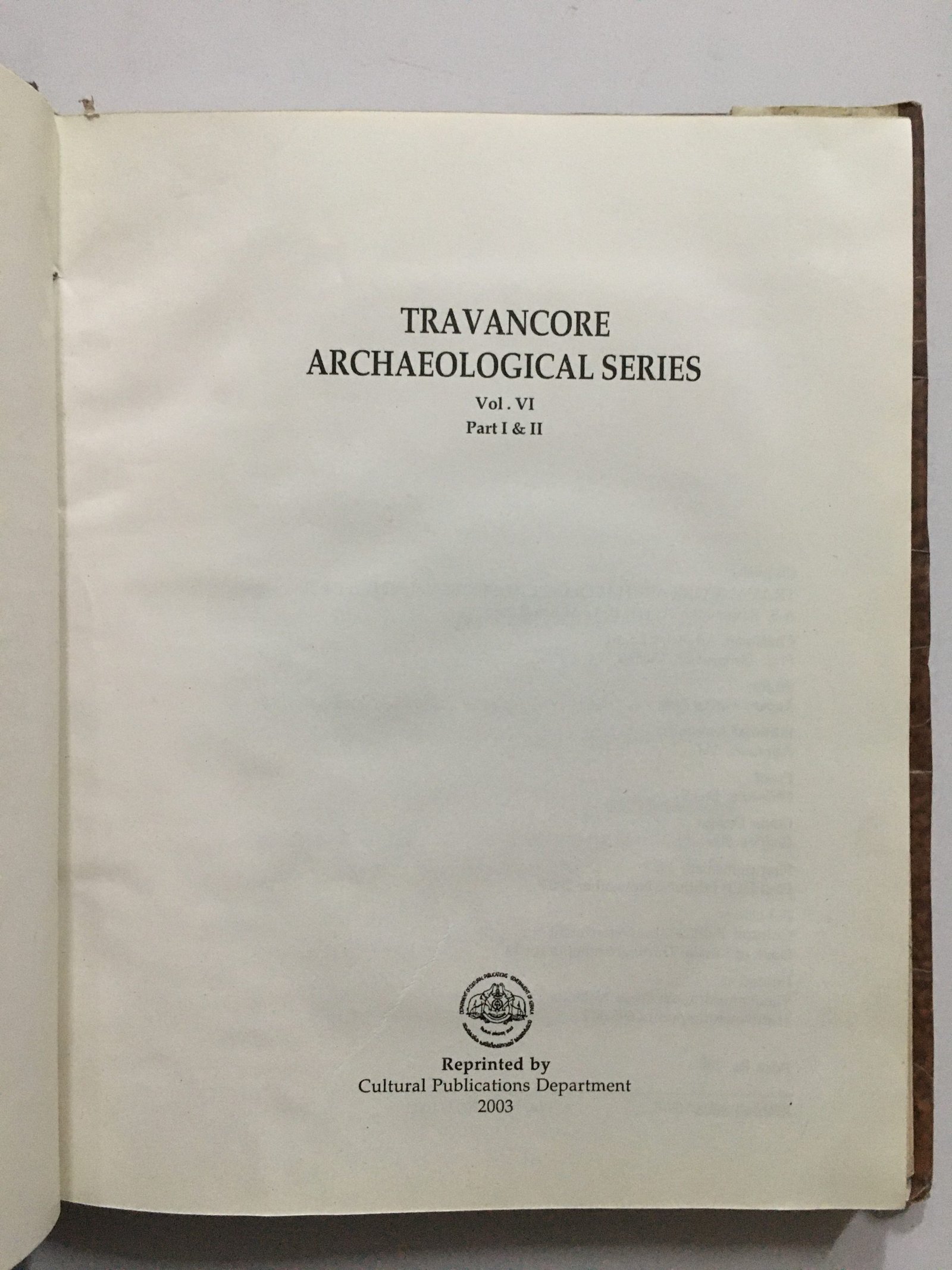 Rao, T. A. Gopinatha: Travancore Archaeological Series. 6 Volumes. 1988 - Image 17