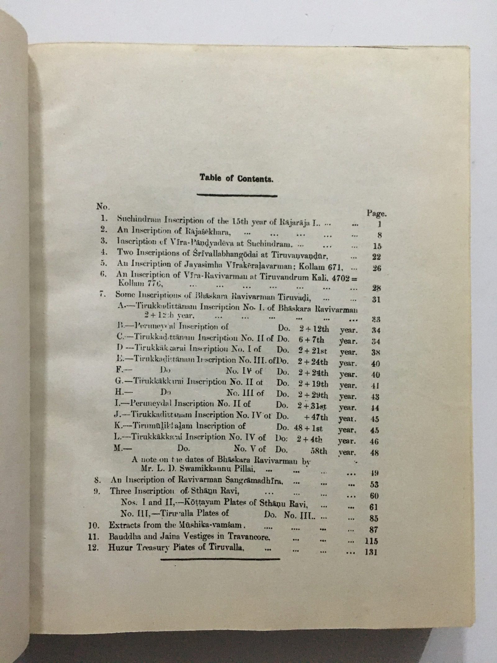 Rao, T. A. Gopinatha: Travancore Archaeological Series. 6 Volumes. 1988 - Image 6