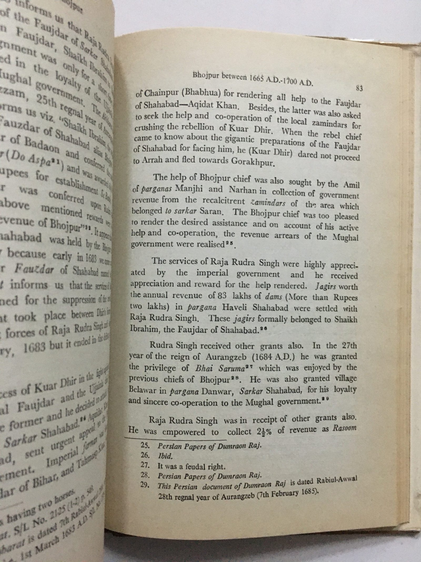 Prasad, Rajiva Nain: History Of Bhojpur 1320-1860 A.D. 1987 - Image 7
