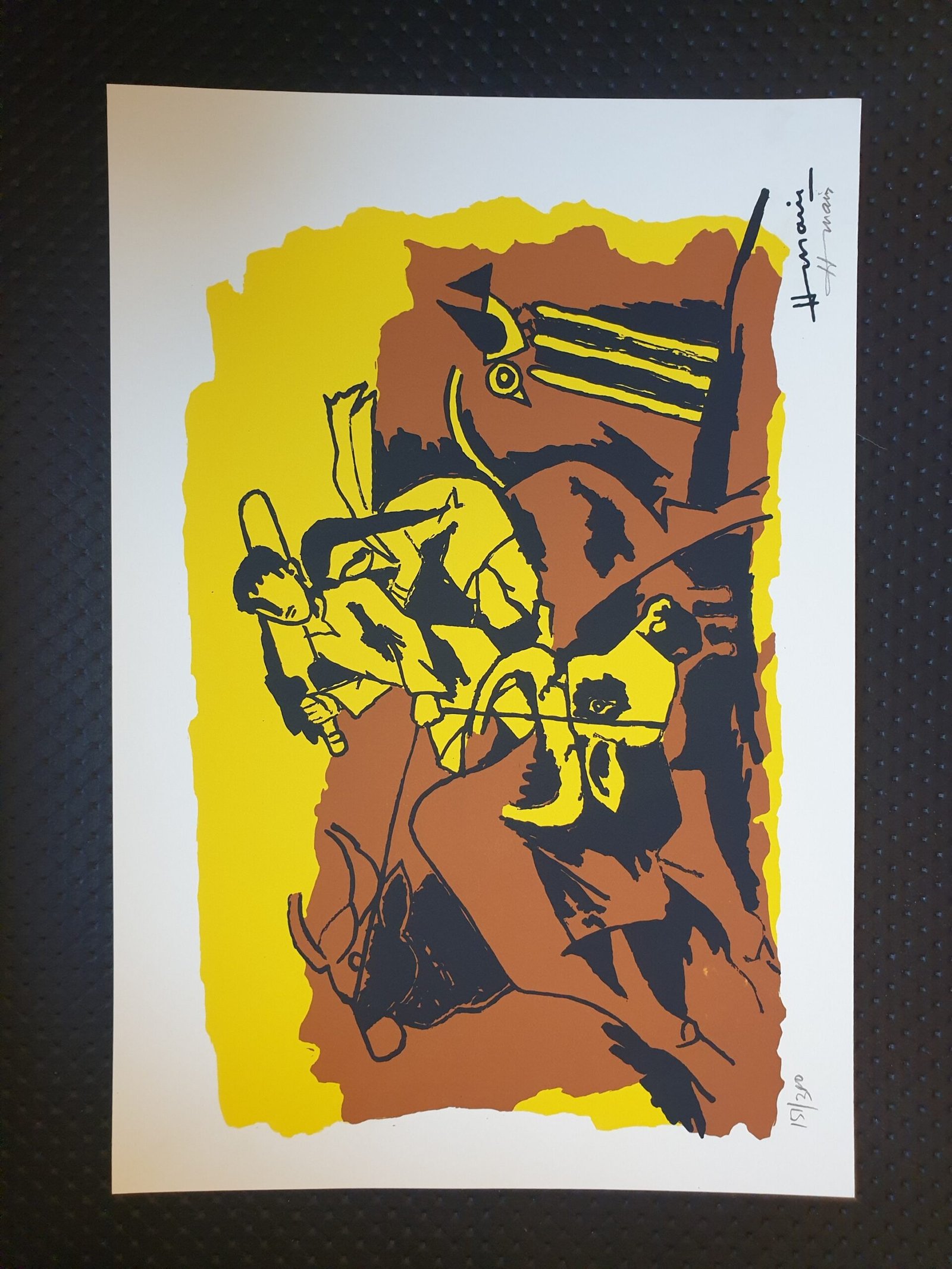 M. F. Husain : IQBAL. 2011. 8pc Serigraph Folder HAND SIGNED. - Image 4