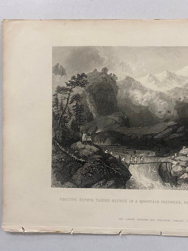 Fugitive Sepoys Taking Refuge in a Mountain Fastness, Near Jumnootree, on the JUMNA - Image 3