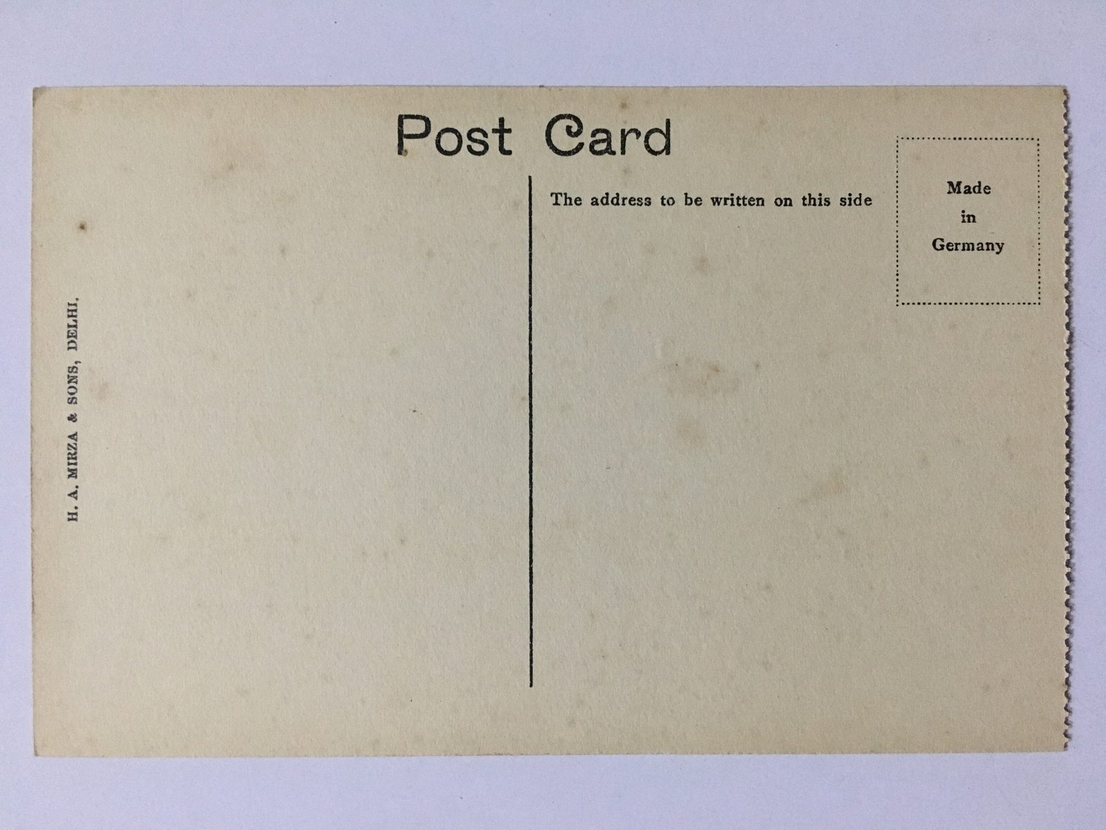 Original Postcard DELHI MONUMENTS. By H. A. Mirza & Sons (12966) - Image 3
