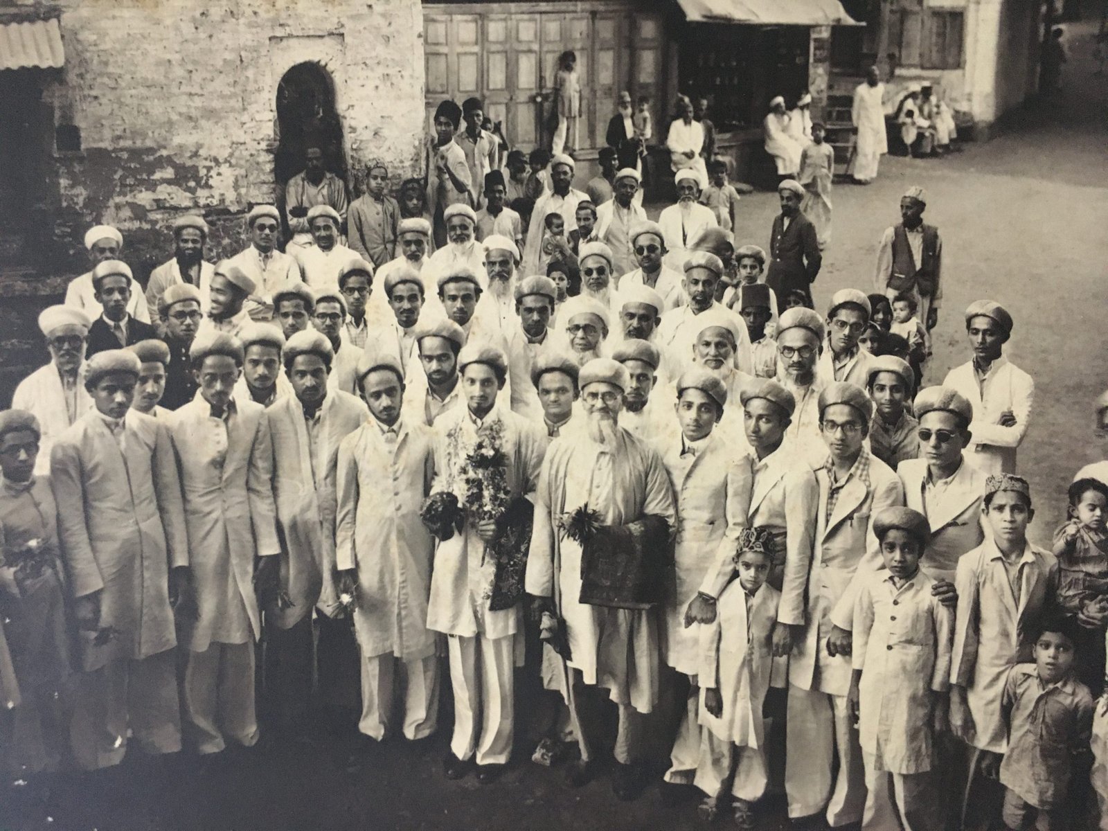 India Vintage Photograph GROUP OF BOHRA MUSLIM MEN