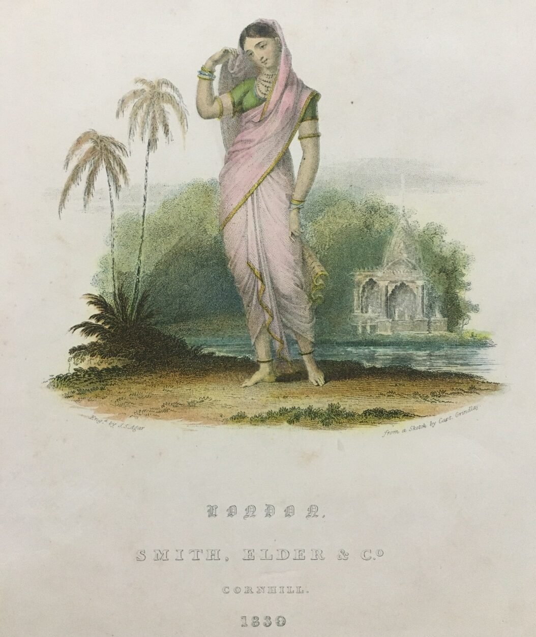Scenery COSTUMES AND ARCHITECTURE Lithograph Chiefly on the Western Side of India. By Captain Robert Melville Grindlay. - Image 2