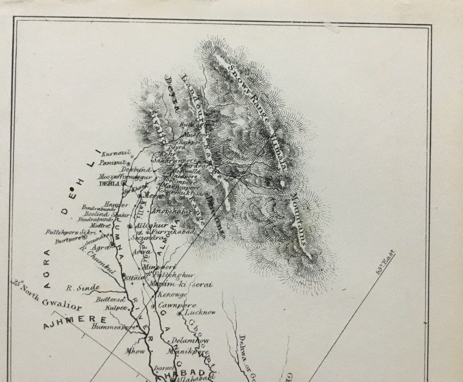1837 Bacon Map. Hooghli Bhagaratti Ganges Jumna etc - Image 3