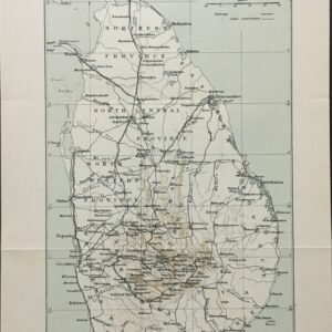 1920's Map of CEYLON (SRI LANKA)